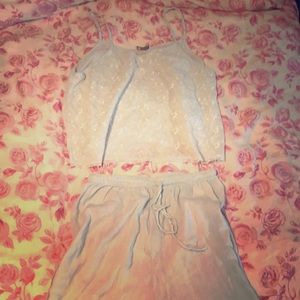 Linen crop top & pants